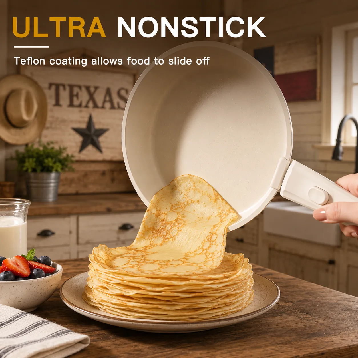 Astercook 21 Piece Removable Handle Cookware Set | Cream White