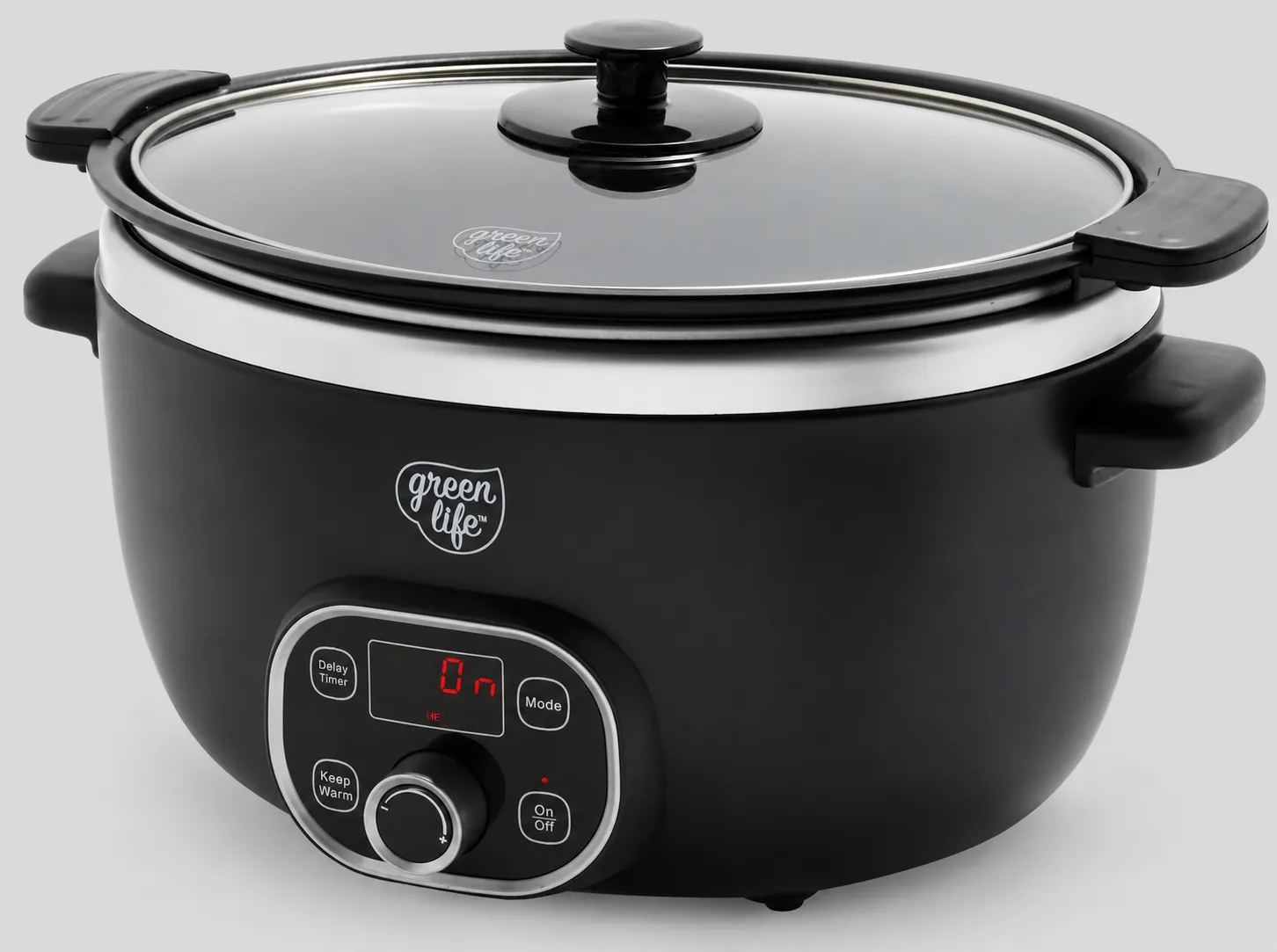 GreenLife Healthy Cook 6-Quart Slow Cooker, Black Ceramic Nonstick