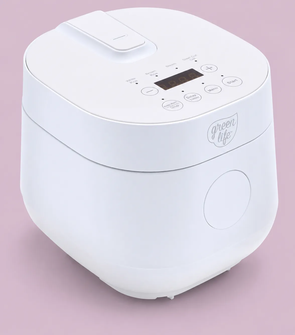 GreenLife Digital Rice & Beans Cooker, 4-Cup White Ceramic Pot